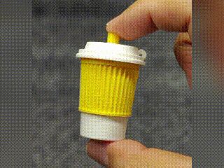 Coffee Cup Clicker Keychain(Threaded connection)
