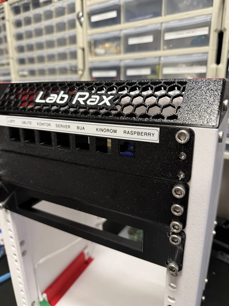 7 slot patch panel for 10'' rack.(Labrax) - Free 3D Print Model ...