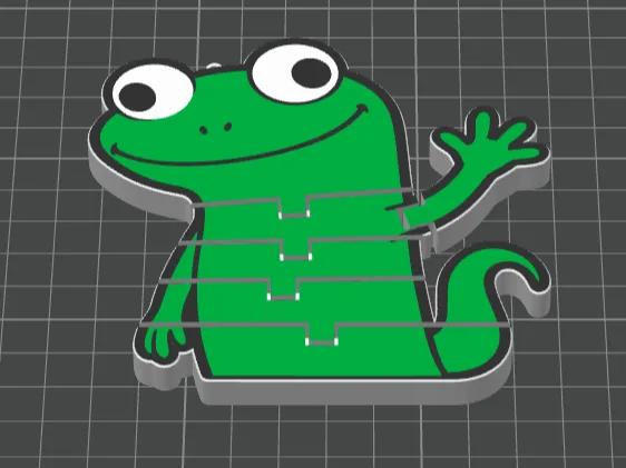 Lizard Meme Articulated Keychain