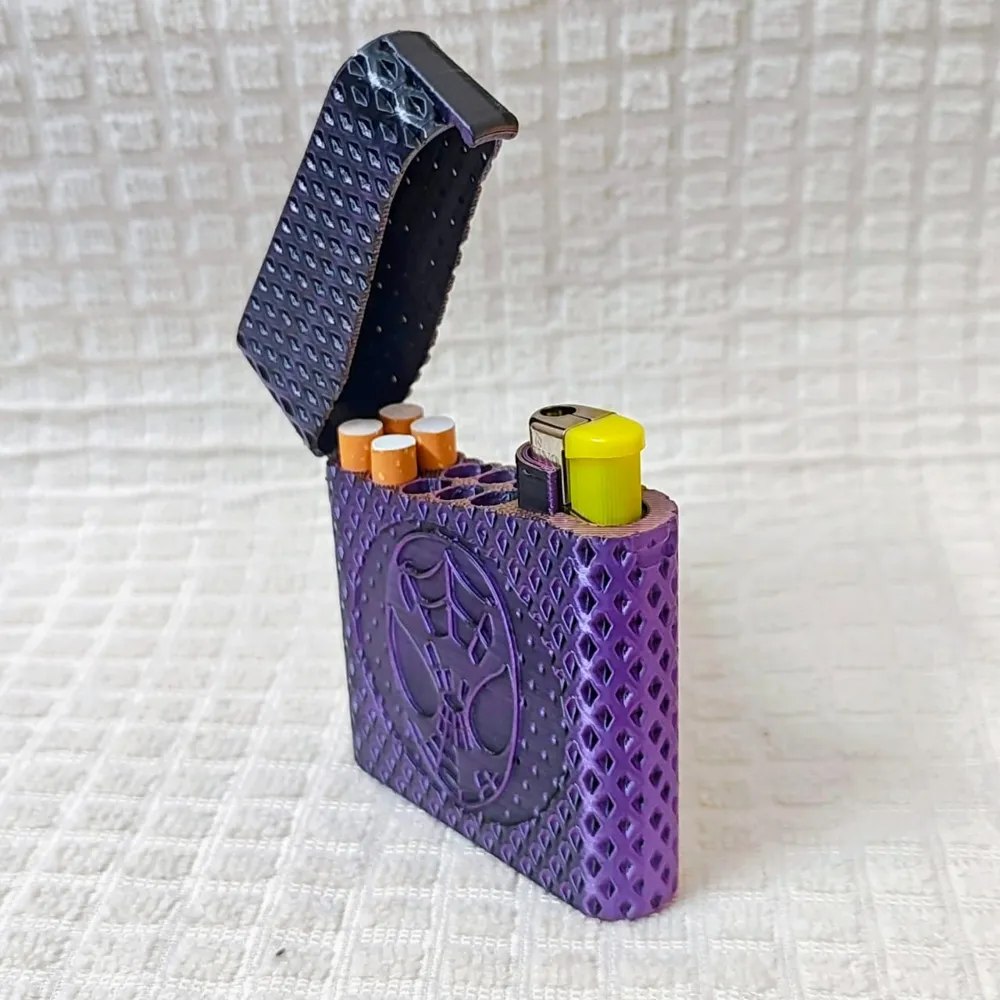 CIGARETTE CASE WITH LIGHTER - Free 3D Print Model - MakerWorld