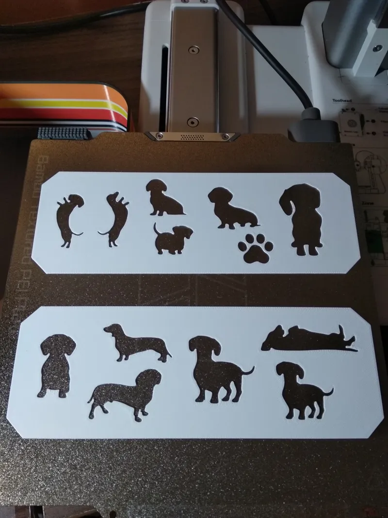Dachshund Stencil template 1-2
