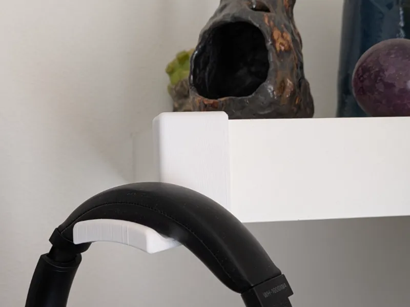 Headphones holder for Ikea shelf
