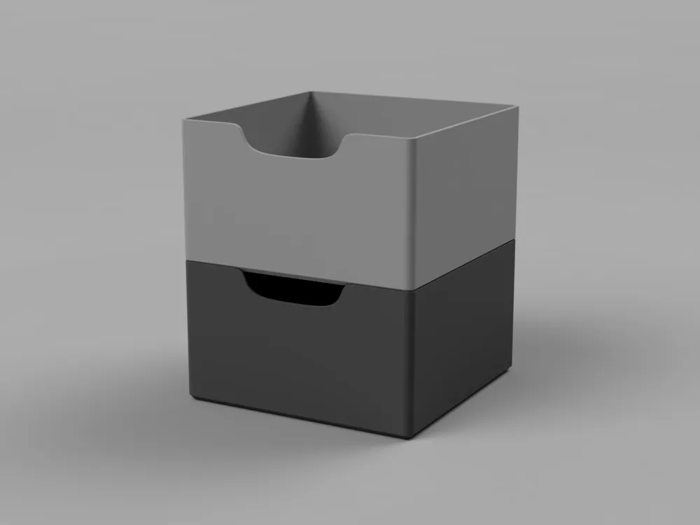 Miniatura 2 do modelo 3D Stackable box (different sizes, customizable)