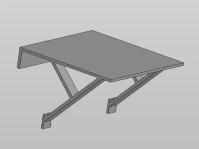 Removable Window-Mounted Hanging Table / Shelf