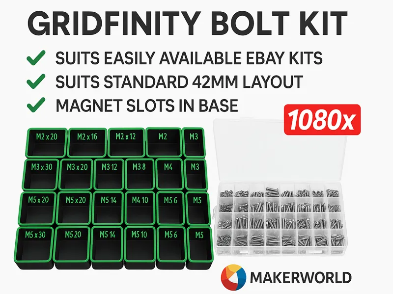 Gridfinity Set - Assorted Bolt Kit