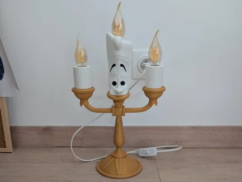 Lampe lumière la belle et la bête
