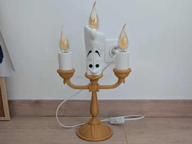 Lampe lumière la belle et la bête