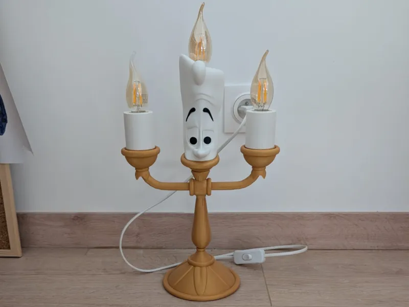Lampe lumière la belle et la bête
