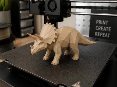 Polygon Triceratops | Dinosaur Low Poly Decor