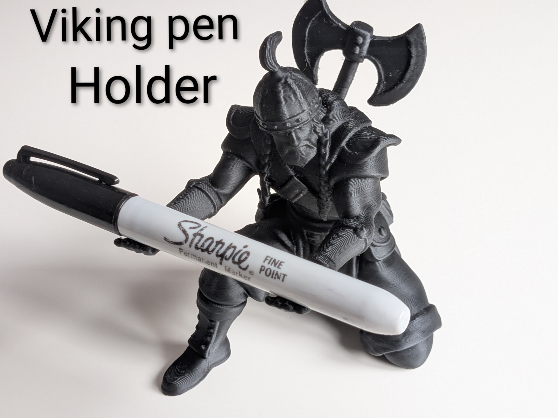 Viking Pen Holder -Berserker Warrior Pen Organizer
