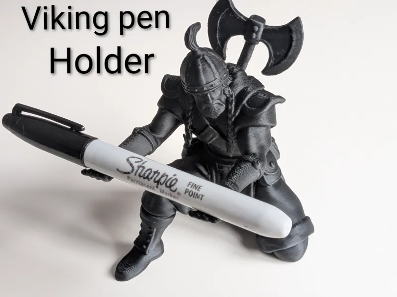 Viking Pen Holder -Berserker Warrior Pen Organizer