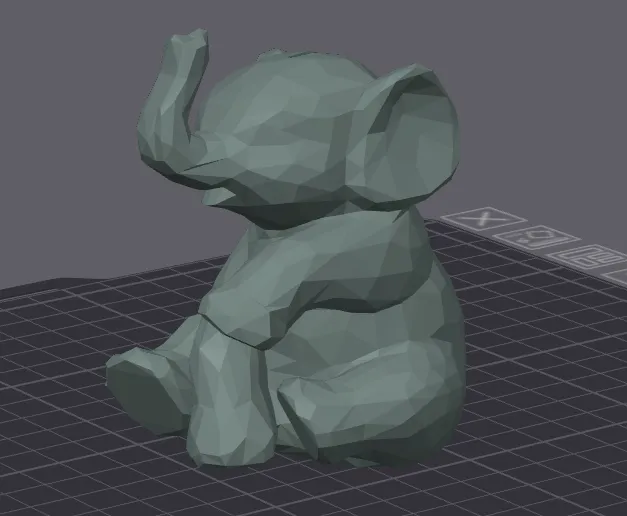elephant low poly piggy bank