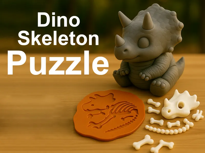 Dino Bones Puzzle Game
