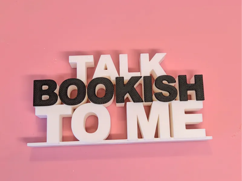 Talk Bookish to me. Bookshelf Sign