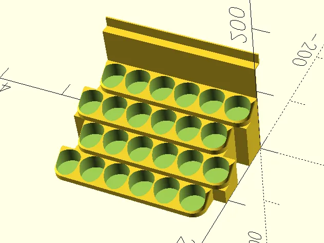 Customizable Slatwall Upright Paint Holder