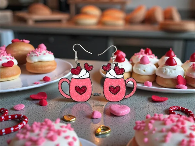 Mug love earrings