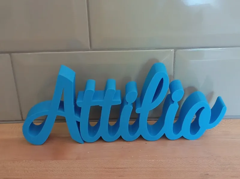 Nome in stampa 3d Attilio 