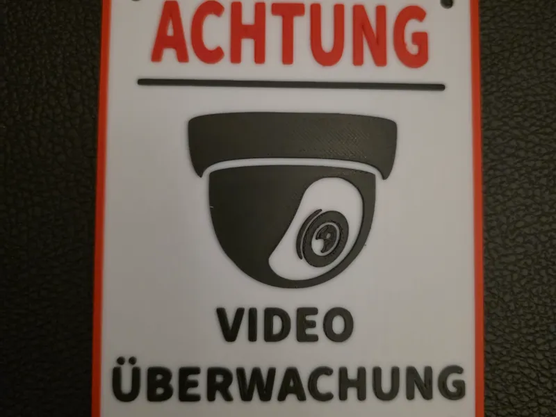 Warnschild Video Überwachung / Kamera Überwachung