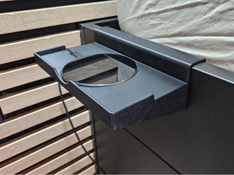 Phone holder with QI charger for Brimnes bed