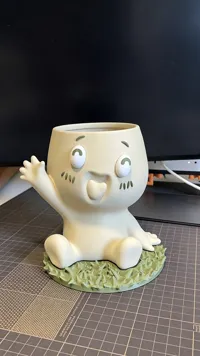 底部开洞花盆｜ 可爱打招呼小人