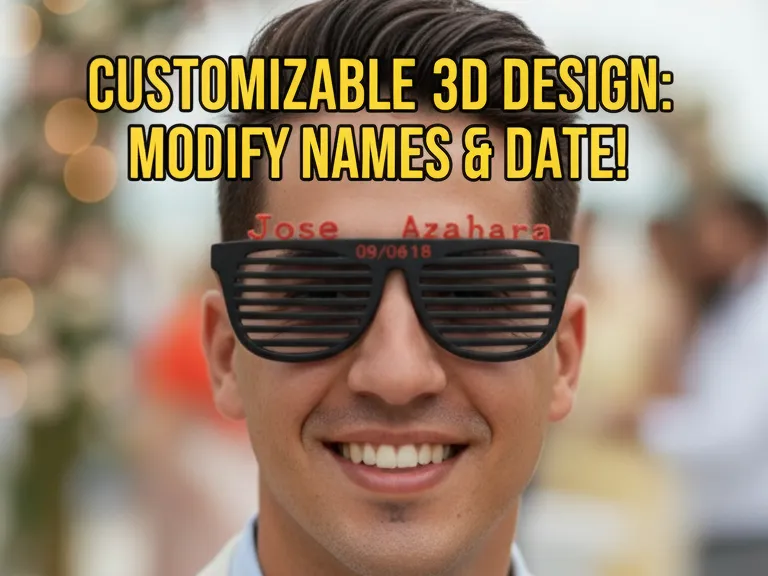 Gafas "Just Married" Personalizables 3D