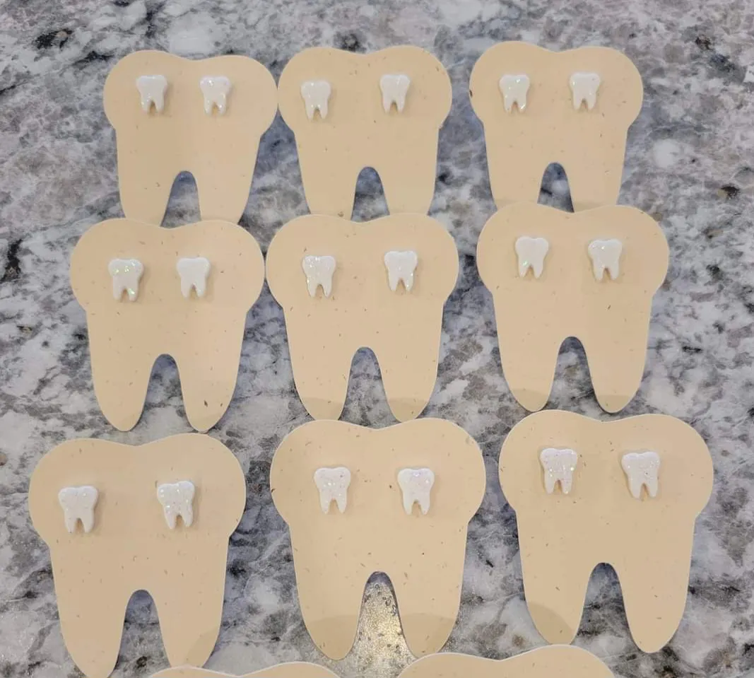 Tooth Stud Earrings view 2
