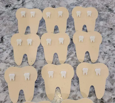Tooth Stud Earrings view 2