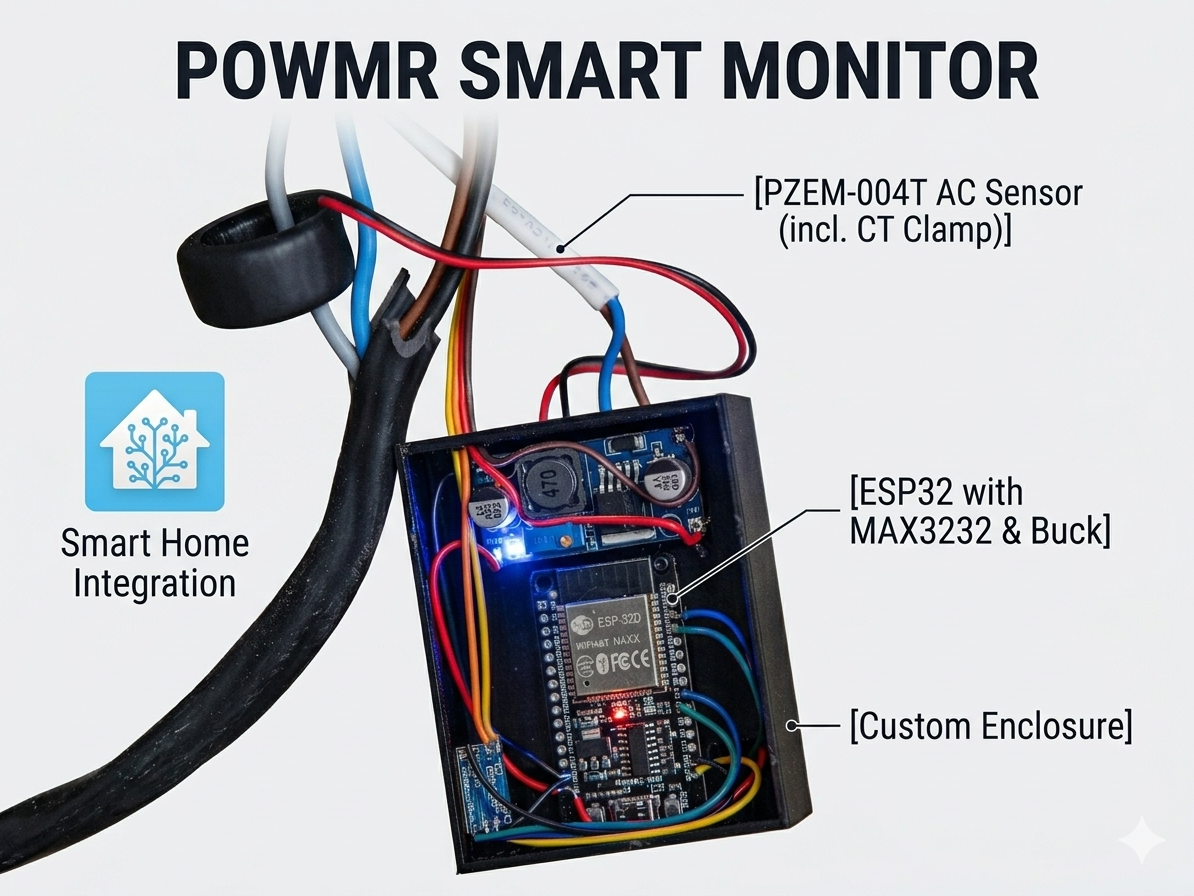 All-in-One ESP32 Case for Solar Energy Monitoring