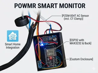 All-in-One ESP32 Case for Solar Energy Monitoring