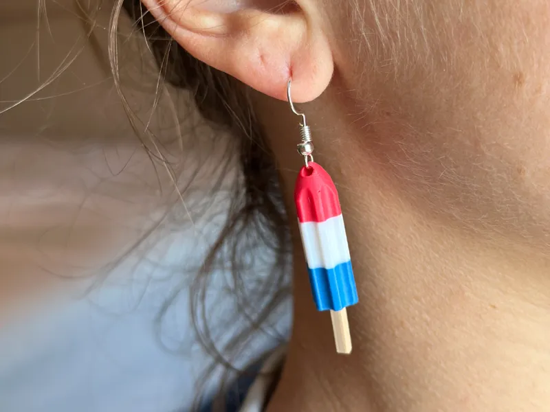 Firecracker Popsicle Earrings - Large