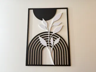 Boho Stil Wandbild Deko Modern Blume 