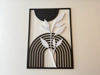 Boho Style Wall Art Decoration Modern Flower