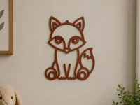 Fox Outline Wall Decor | hanging version