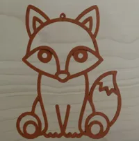 MINI | Fox Outline Wall Decor | hanging version