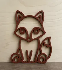 MINI | Fox Outline Wall Decor | plain version
