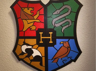 Stained Glass Hogwarts Harry Potter Shield 36cm No AMS