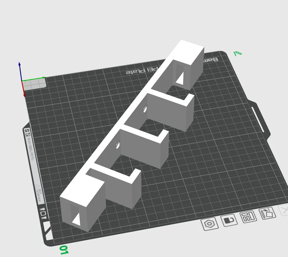 Printmaking Studio Tool Rack Universal 3Tier Storage Rack Organizer Parametric - Free 3D Print Model ...