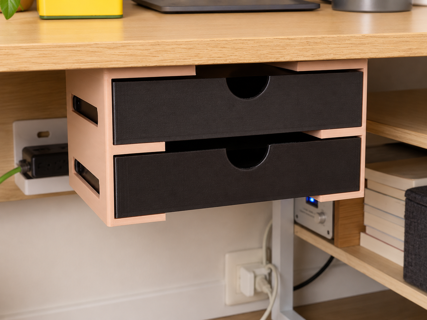 Under Desk 2-Drawer Storage Organizer - 3D printed Organizers, in stock in India