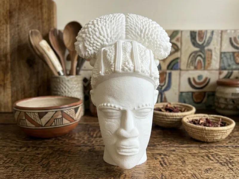 Big Traditional african tribal head decoration