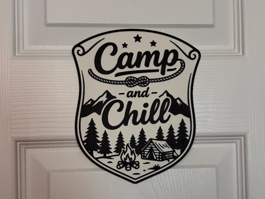 CAMP AND CHILL WALL ART