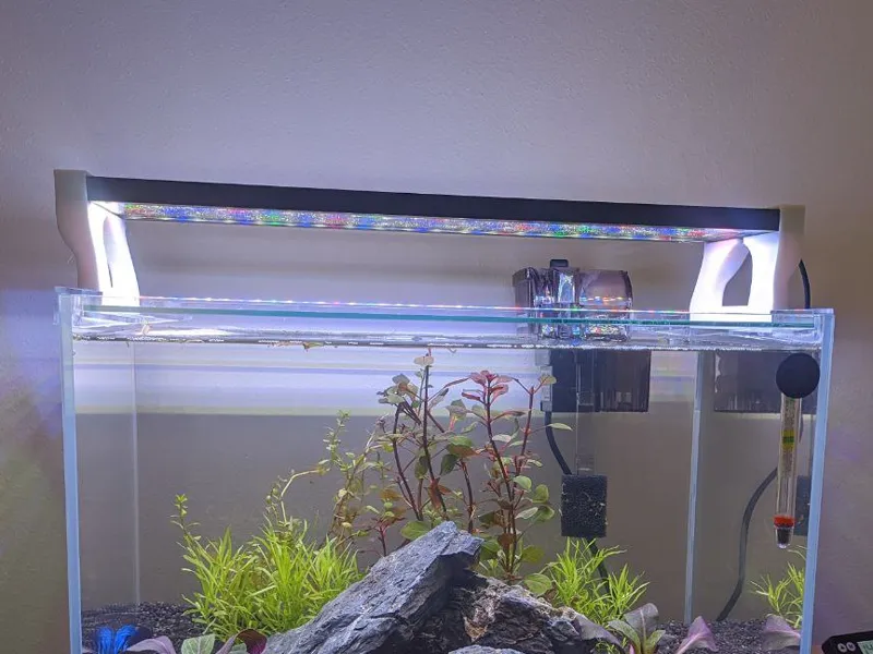 Risers for Hygger 18W LED Light on Blau 28L Tank 