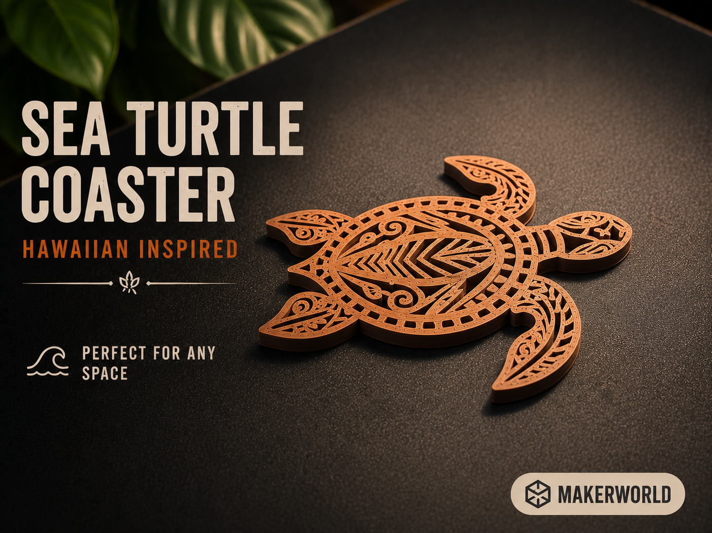 Sea Turtle Coaster - Hawiian Inspired