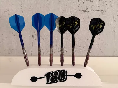 Dart holder for 6 darts with 180 Logo
