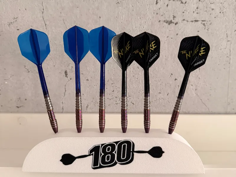 Dartpfeil-Halterung für 6 Dartpfeile mit 180 Logo