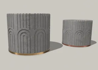 Arch Patterned Flower Pot