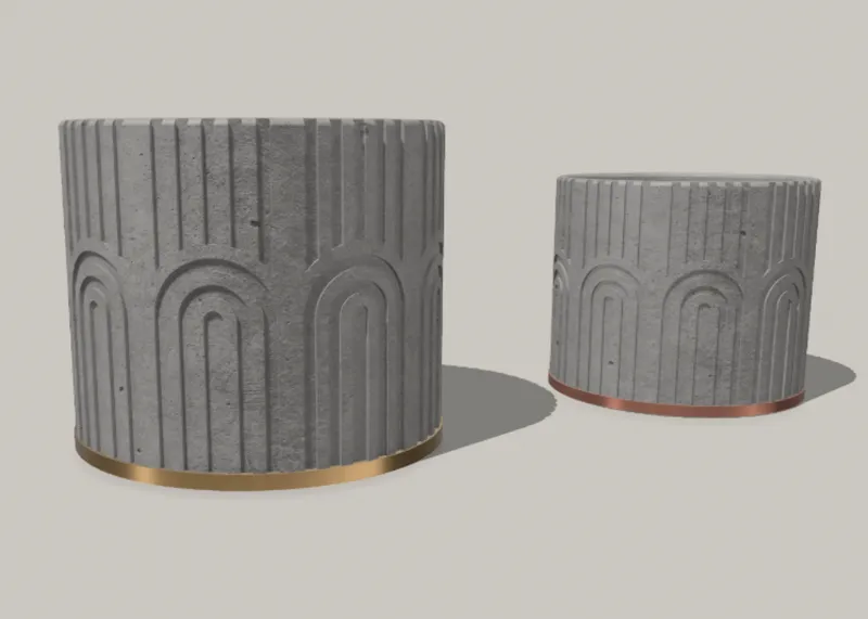 Arch Patterned Flower Pot