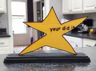 your did it trophy (with base)