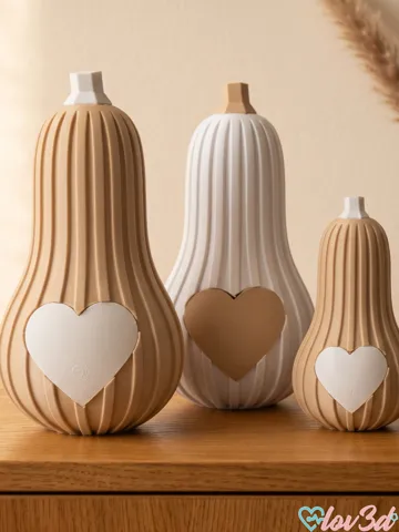 Accesorio para impresora 3D: Cozy Autumn Heart Pumpkins (No AMS) — vista de referencia 2