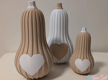 Accesorio para impresora 3D: Cozy Autumn Heart Pumpkins (No AMS) — vista de referencia 3