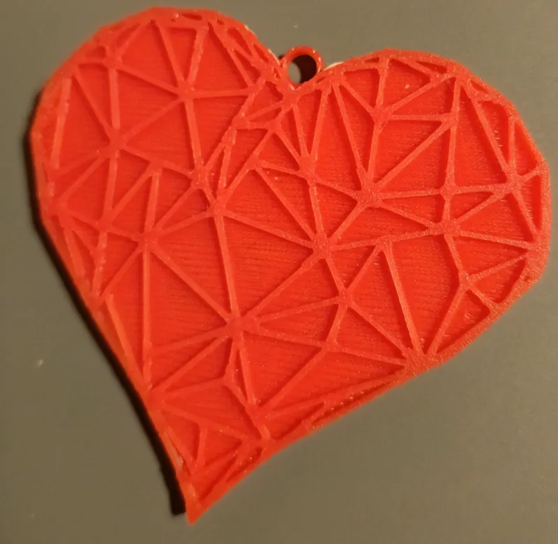 Heart pendant Geometric v2